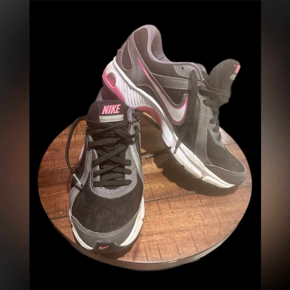 Women's Nike Air Dictate 2 Running Shoes 488168-002 Black Pink Size 8